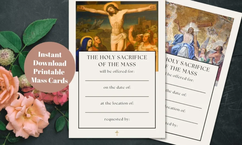 catholic mass cards online