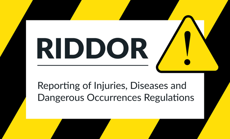RIDDOR Stand For